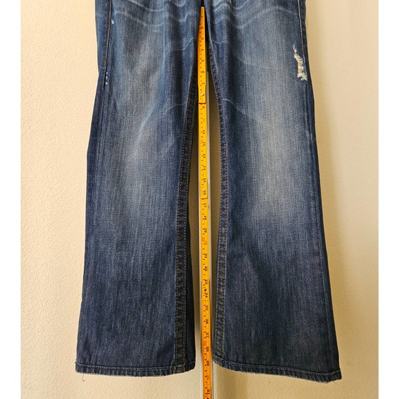 TRUE RELIGION Men's Distressed Rainbow Billy Boot Cut Zipper Jeans Sz 31 Seat 34 - Picture 14 of 16